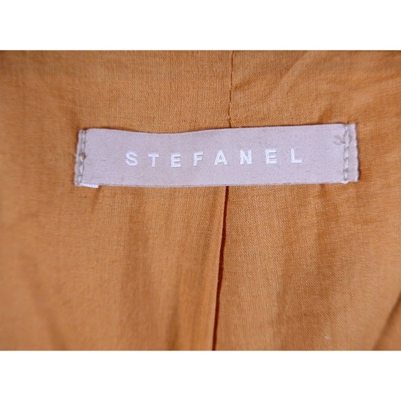 Stefanel Women 8 (fits like 4) Padded Leather Biker Jacket - Picture 12 of 15